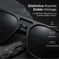 Gafas de sol de moda cuadradas retro para hombre