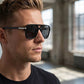Gafas de sol de moda cuadradas retro para hombre