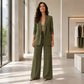 🔥 50% OFF + ENVÍO GRATIS 👩‍💼 Conjunto Mujer de Chaqueta de Traje con Cuello Chal y Pantalón Ancho – Elegante, Cómodo y Sofisticado ✨
