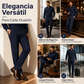 🎯 ¡50 % de descuento + envío gratis! 🚚 Conjunto de dos piezas de poliéster para hombre: camisa y pantalón
