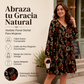 ⏰ OFERTA HOY ⏰ Vestido elegante para mujer con estampado de hoja de arce