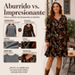 ⏰ OFERTA HOY ⏰ Vestido elegante para mujer con estampado de hoja de arce