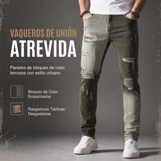 📢 50% DESCUENTO 📢 Pantalones vaqueros ajustados y desgastados para hombre