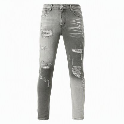 📢 50% DESCUENTO 📢 Pantalones vaqueros ajustados y desgastados para hombre