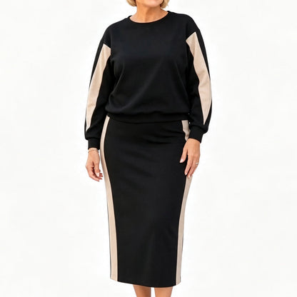 🔥 ¡50% OFF POR TIEMPO LIMITADO! 👗 Conjunto de Sudadera de Punto y Falda Midi para Mujer – Cómodo, Elegante y Fácil de Combinar ✨ENVÍO GRATIS🚚
