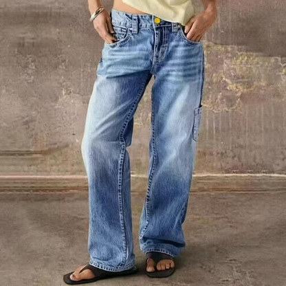 🔥 50% OFF + 🚚 ENVÍO GRATIS 👖 Jeans Casual de Corte Recto y Holgado para Mujer – Cómodos, Modernos y Versátiles ✨