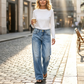 🔥 50% OFF + 🚚 ENVÍO GRATIS 👖 Jeans Casual de Corte Recto y Holgado para Mujer – Cómodos, Modernos y Versátiles ✨