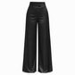 🍂RENUEVA CLOSET🍂Pantalones de satén de talle alto y pierna ancha – elegantes y con cintura asimétrica