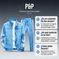 🔥 Superventas 🏆 | Envío GRATIS 🚚 |  Conjunto para hombre: chaqueta con cremallera completa y pantalones con estampado geométrico
