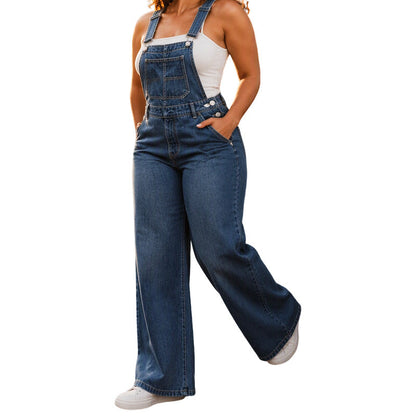 🎯 OPORTUNIDAD 🚚 ENVÍO GRATIS 👖 Petos vaqueros de pierna ancha con bolsillos para mujer