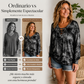 ⚡REBAJA EXPRESS⚡Top de mujer con estampado tie-dye, cordones y cuello en V