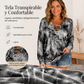 ⚡REBAJA EXPRESS⚡Top de mujer con estampado tie-dye, cordones y cuello en V