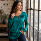 ⚡REBAJA EXPRESS⚡Top de mujer con estampado tie-dye, cordones y cuello en V