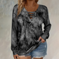 ⚡REBAJA EXPRESS⚡Top de mujer con estampado tie-dye, cordones y cuello en V
