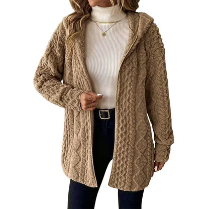 🔥 50% OFF + ENVÍO GRATIS 🧸🧥 Chaqueta Casual con Capucha y Forro de Felpa para Mujer – Cálida, Suave y Súper Acogedora ❄️✨