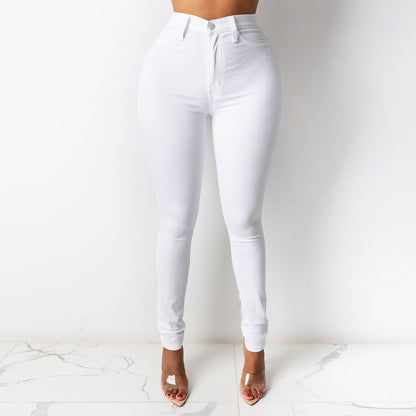 Pantalones de vestir ajustados de talle alto para mujer