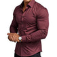 🔥 ¡50% OFF POR TIEMPO LIMITADO! 👔✨ Camisa Elegante de Manga Larga con Solapa y Botones para Hombre – Clásica, Sofisticada y Versátil