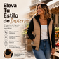 🔥 50% OFF + Envío Gratis 🔥 Chaqueta Acolchada de Mujer con Capucha y Bloques de Color