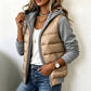 🔥 50% OFF + Envío Gratis 🔥 Chaqueta Acolchada de Mujer con Capucha y Bloques de Color