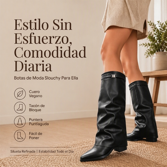 ⭐ MÁS VENDIDO + 50% OFF + ENVÍO GRATIS 🚚 Botas altas hasta la rodilla para mujer – holgadas y elegantes
