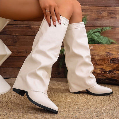 ⭐ MÁS VENDIDO + 50% OFF + ENVÍO GRATIS 🚚 Botas altas hasta la rodilla para mujer – holgadas y elegantes