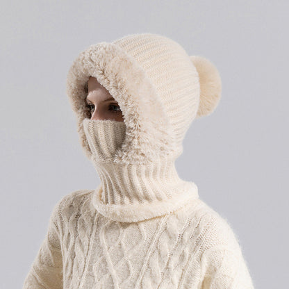 🔥 50% DTO 🧣 Gorro de punto 3 en 1 para mujer – con bufanda y máscara, ideal para invierno