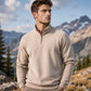 🔥 50% DTO 🧥 Suéter de hombre con cuello alto y medio cierre – moderno y cómodo