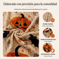 Top de punto de ganchillo con calabaza de Halloween para mujer