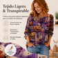 Top de punto de ganchillo con calabaza de Halloween para mujer