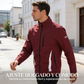Chaqueta casual para hombre, con cuello alto y cremallera