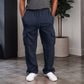 Pantalones cargo casuales con cordón para hombre
