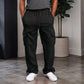 Pantalones cargo casuales con cordón para hombre