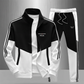 🔥 50% OFF + 🚚ENVÍO GRATIS 🔥 Conjunto de chaqueta con cremallera y pantalones con cordón para hombre de bloques de color