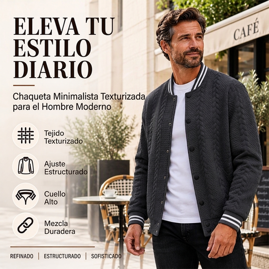 Chaqueta de béisbol casual de jacquard para hombre