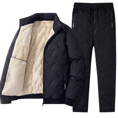 🔥 50% DTO + ENVÍO GRATIS 🚚 Conjunto de 2 piezas para hombre – chaqueta abrigada y pantalón elegante, estilo urbano