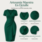Vestido envolvente elegante para mujer con cuello en V y volantes