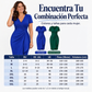 Vestido envolvente elegante para mujer con cuello en V y volantes