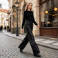 ⏰¡SOLO HOY! 50% DE DESCUENTO⏰ Pantalones de pierna ancha de lentejuelas brillantes para mujer