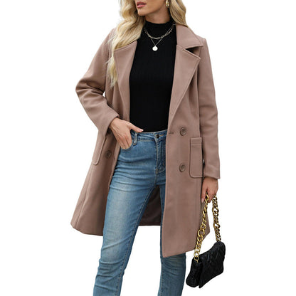 📢📢50% OFF + Envío Gratis🔥✨Abrigo de lana de doble botonadura para mujer