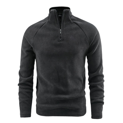 Sudadera cálida de forro polar para hombre con cuello alto