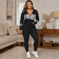 Conjunto de dos piezas para mujer: sudadera con capucha y pantalones