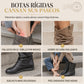 Botas vaqueras altas para mujer – estilo vintage, tacón grueso, caña holgada, cremallera lateral, hebilla y punta redonda