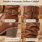 Botas vaqueras altas para mujer – estilo vintage, tacón grueso, caña holgada, cremallera lateral, hebilla y punta redonda