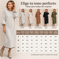 Vestido midi de punto texturado con manga farol para mujer