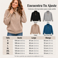 Jersey de punto casual para mujer con cuello alto