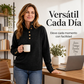 Jersey de punto casual para mujer con cuello alto