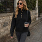Jersey de punto casual para mujer con cuello alto