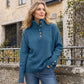 Jersey de punto casual para mujer con cuello alto
