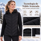 🔥 50% OFF + 🚚ENVÍO GRATIS🔥 Chaqueta Acolchada con Parches y Capucha para Mujer