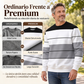 Sudadera casual de rayas para hombre con cuello redondo